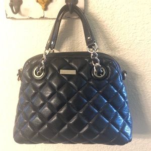 Kate Spade Gold Coast quilted black bag